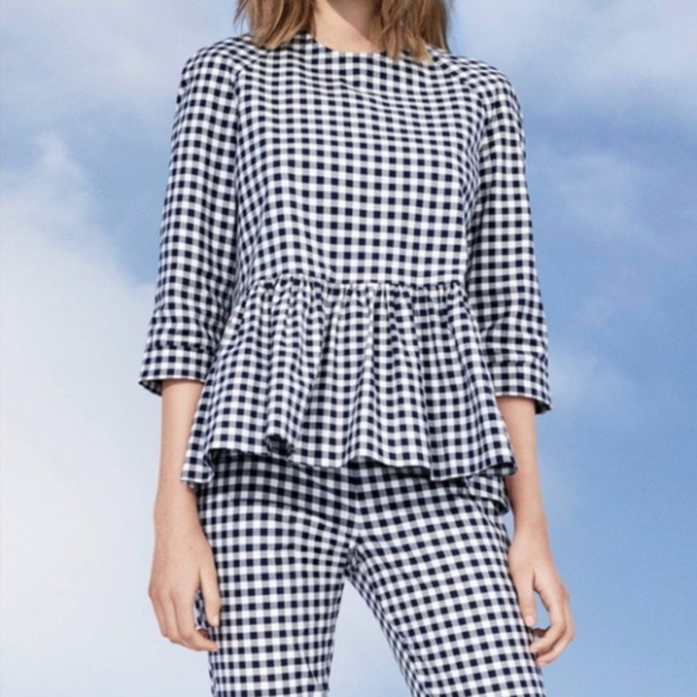 Victoria Beckham for target gingham peplum top